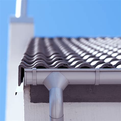 Lindab Guttering Round Downpipe 100mm x 3m Painted Silver Metallic ...