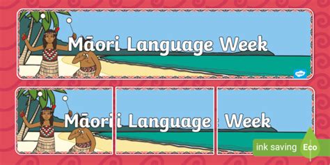Free Māori Language Week Display Banner