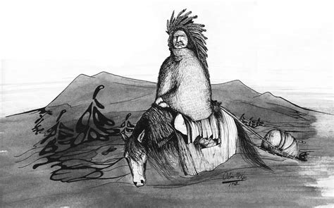 Indian Horse Drawing By Olin Mckay Fine Art America