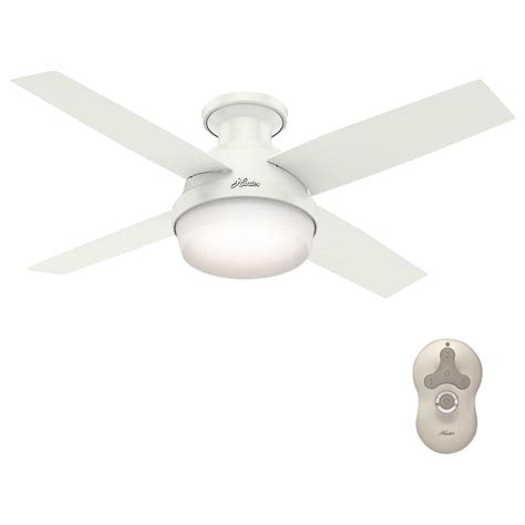With these features in this ceiling fan, you will have a comfortable place. Hunter Dempsey 44 in. Low Profile LED Indoor Fresh White ...
