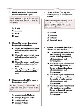 This is a simple test in which you hear the the puzzles are dynamically created, and can sometimes be challenging even for kids in 5th grade and 6th grade. Grade 6 CCSS Language: Grammar, Spelling, Punctuation ...