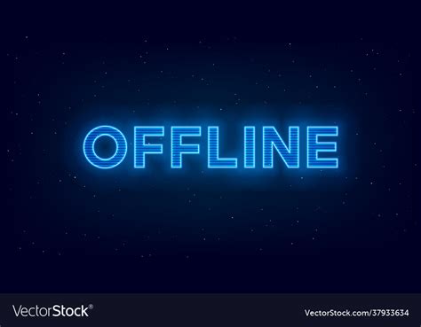Hologram Offline Twitch Banner Glowing Royalty Free Vector
