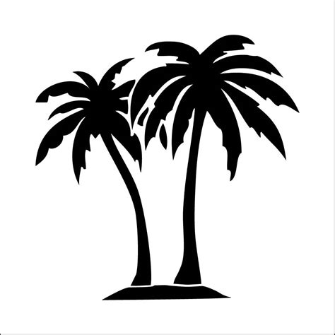 Palm Tree Adhesive Vinyl Stencil Palm Stencil Ref 262 Etsy Uk