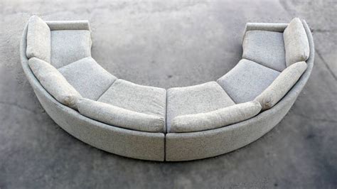 Milo Baughman Semi Circular Party Sofa Circular Couch Curved Sofa