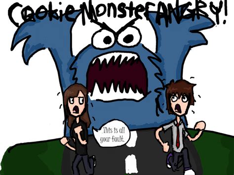 Cookie Monster Angry By Hiilikestuffxd On Deviantart