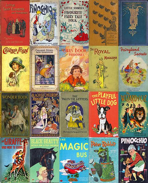 Vintage Childrens Story Book Covers Ephemera Clip Art Etsy