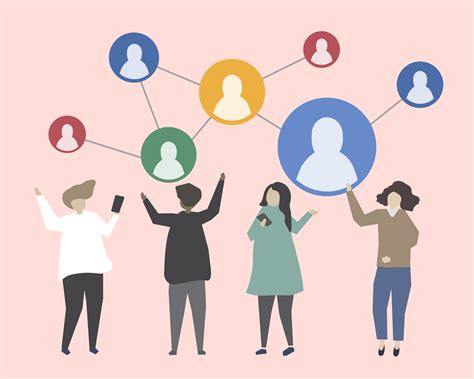 Connecting People With Each Other Illustration Download Free Vectors