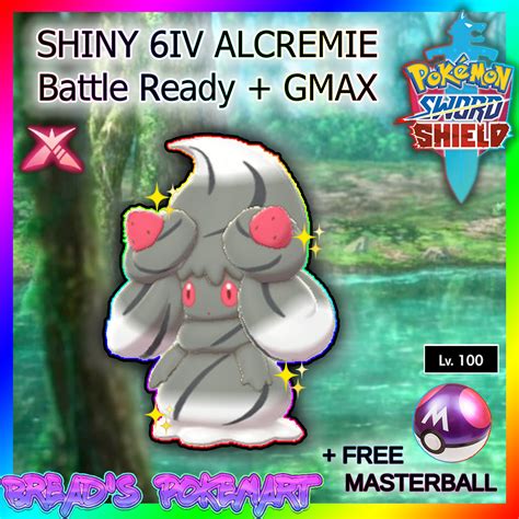 Pokemon Sword And Shield Shiny Gmax 6iv Alcremie Ready Etsy