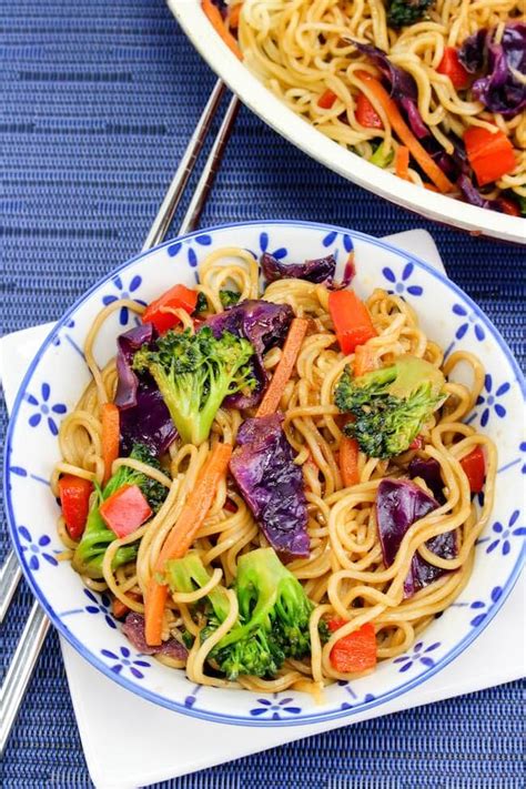 Easy Vegetable Lo Mein Ready In Minutes The Soccer Mom Blog