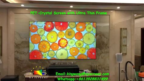 Thin Bezel Projector Screen Customize Sizes 80 120 Inch Alr Clr Anti