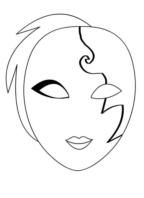 Desenho de Máscara veneziana bonita para colorir Tudodesenhos