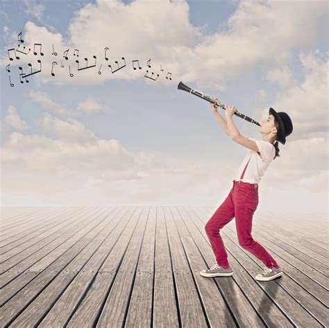 Little Girl Playing Clarinet Steps