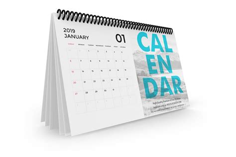 Desk Calendar Mockup Free Download - Mockup Daddy
