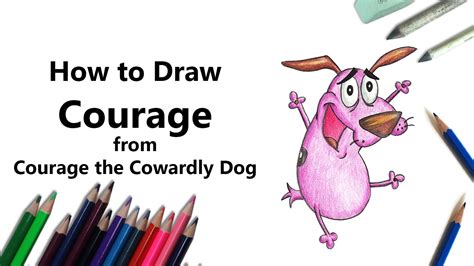 How To Draw Courage From Courage The Cowardly Dog With Color Pencils