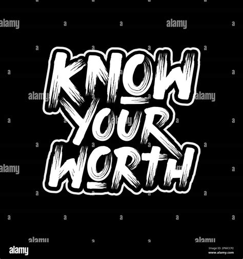 Know Your Worth Motivational Typography Quote Design For T Shirt Mug