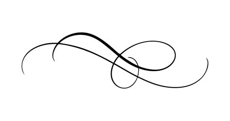 Vector calligraphy element flourish. Hand drawn divider for page gambar png