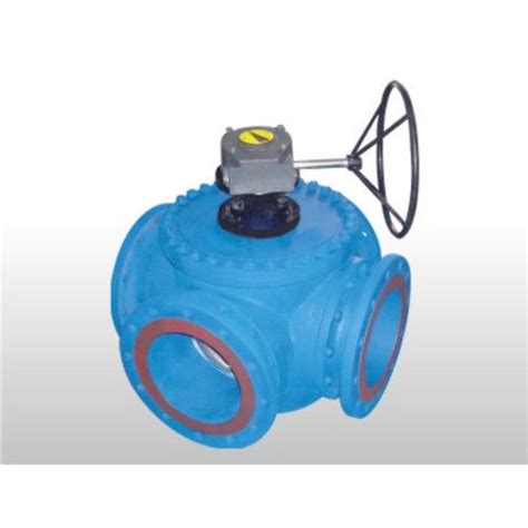 Gear Operated 4 Way Ball Valve Port Size Available In Different