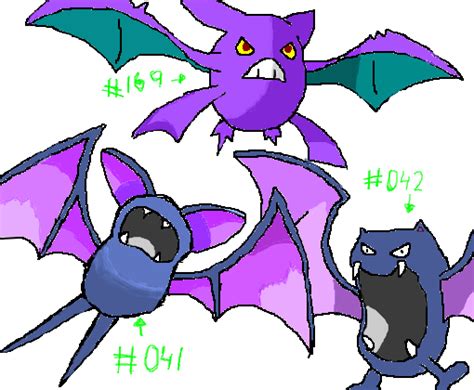 Zubat Golbat Crobat Desenho De Nikabsol Gartic