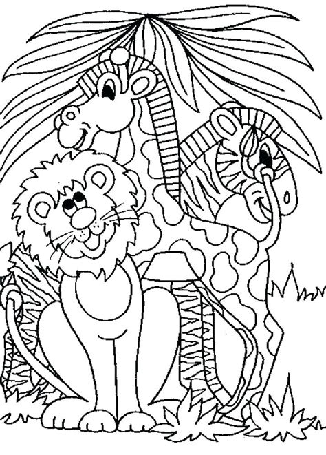 Coloring Book Jungle Animals Coloring Pages