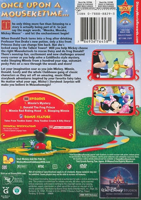 Mickey Mouse Clubhouse Mickey S Storybook Surprises Dvd Disc Cover My