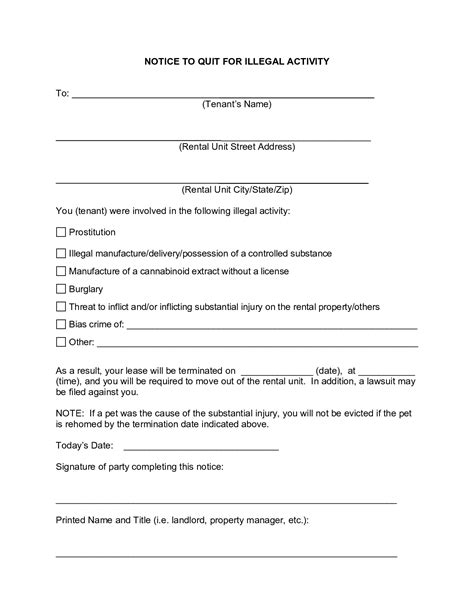 Free Oregon Eviction Notice Form 2021 Notice To Vacate Pdf