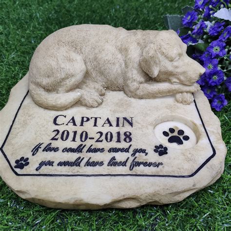 Personalized Pet Memorial Stones Sympathy Ts With Sleeping Etsy
