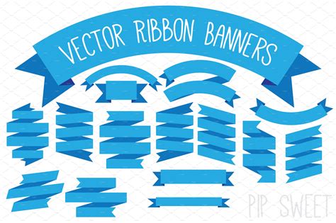 Download Vector Ribbon Banners ~ Graphic Objects ~ Creative Market
