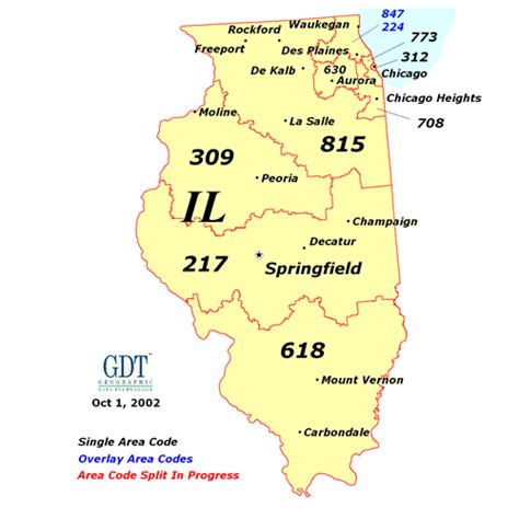 815 Area Code Map