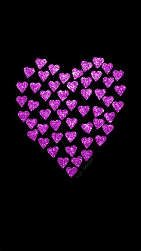 Glitter Heart Wallpaper I Created For The App Cocoppa Bling