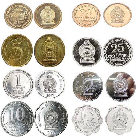 Sri Lanka 1 2 5 10 25 Cents Coin South Asia 100 Real Original Coins