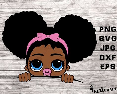 Download Afro Girl Peek a Boo SVG, Afro Girl Peeking Svg, Peeking ...