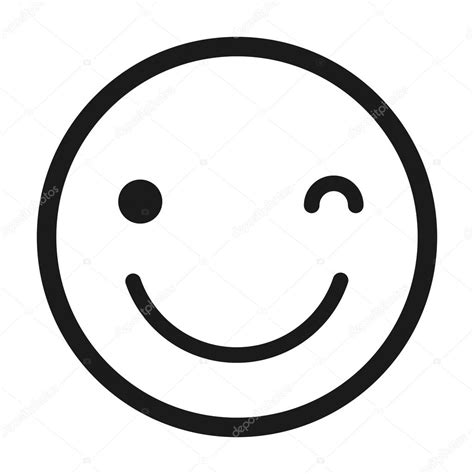 Happy Face Emoticon Isolated Icon Design Stock Vector Image By