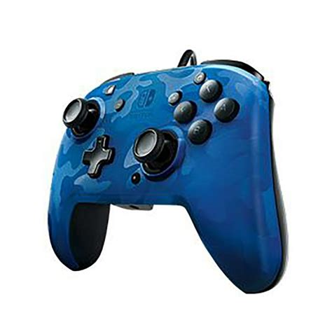 Pdp Switch Faceoff Deluxe Audio Wired Controller Blue Camo