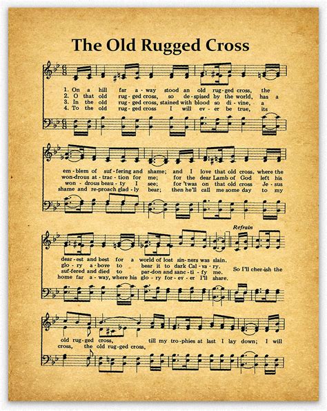 Buy The Old Rugged Cross Hymn Print Old Rugged Cross Hymnal Prints Hymn