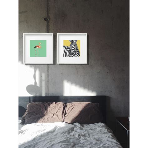 Ikea Ribba wall frame deco 50 x 50cm including minimalist / modern alam cetak photo animal ...