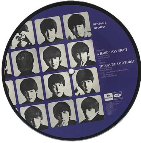 The Beatles A Hard Days Night UK Vinyl Picture Disc Inch Picture Disc Single