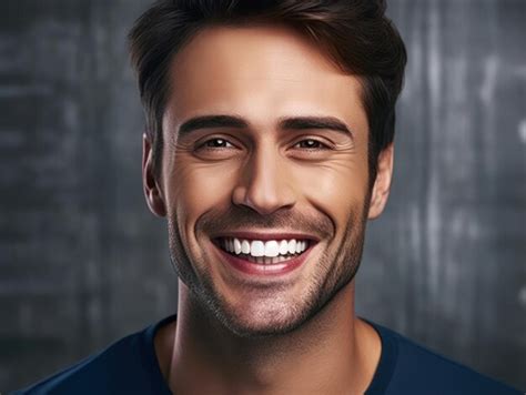 Premium Ai Image Photo Portrait Of A Handsome Man Smiling With Clean