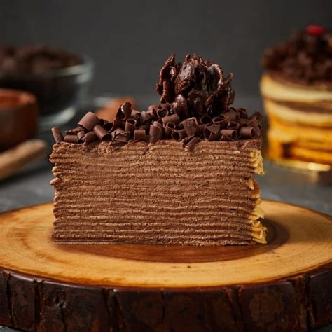 Valrhona Chocolate Crepe Cake Caketella