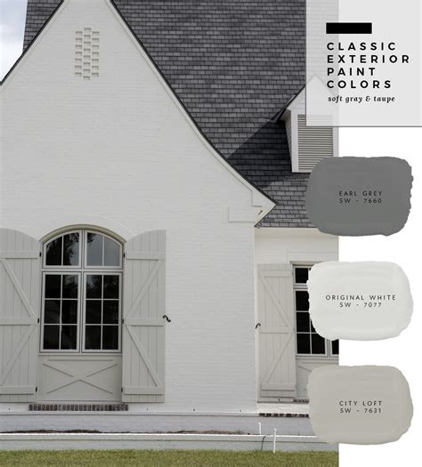 27 of the best new color combinations for 2021. Classic Exterior Paint Colors - Soft Gray & Taupe - Room For Tuesday
