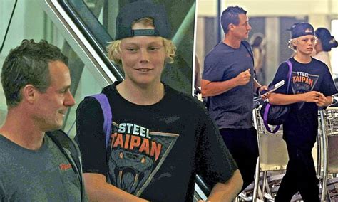 Lleyton Hewitt S Tennis Prodigy Son Cruz Carries His Gear At Brisbane Airport Daily Mail