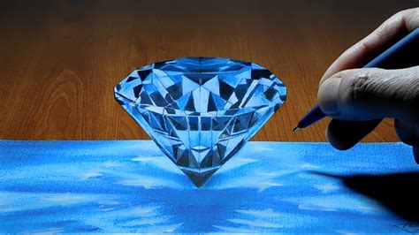 Diamond 3d Trick Art On Paper Youtube