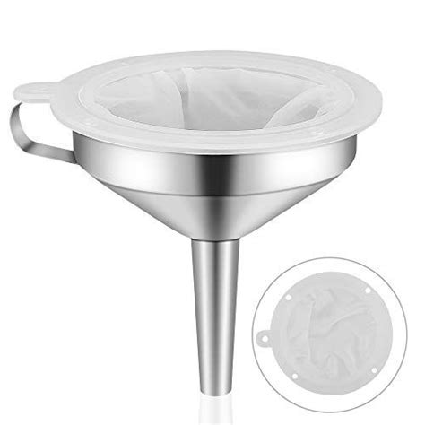 Looking for stainless steel mesh screening material? Lakatay 5-Inch Food Grade Stainless Steel Kitchen Funnel ...