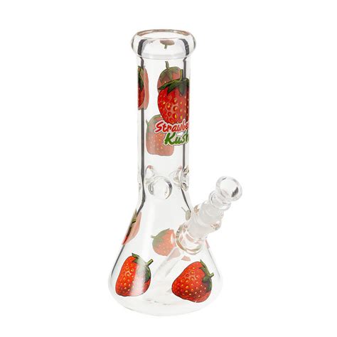 Strawberry Kush 7mm Glass Beaker Bong Smoking Outlet