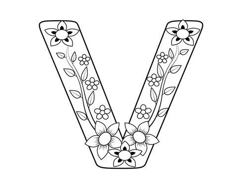 These fun and easy alphabet coloring pages are a great way for little ones to become familiar with the letter s! Free Printable Letter V Coloring Pages | Printable letters ...