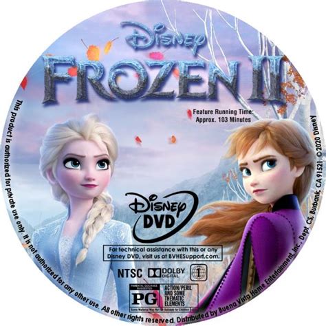 Coversboxsk Frozen 2 2019 R1 Us Dvd Label Custom High Quality