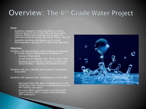 Ppt The Sixth Grade Water Project Powerpoint Presentation Free