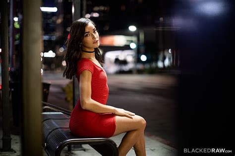 Hd Wallpaper Emily Willis Women Pornstar Street Red Dress Latinas