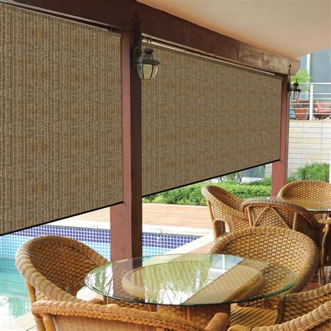 Coolaroo Walnut Exterior Roller Shade 48 In W X 96 In L 462178