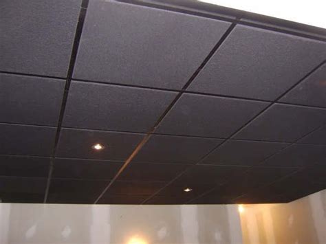 Drop ceilings are an easy solution to ugly pipes, wiring and other ceiling issues, but aging ceiling tiles can become discolored and stained. black acoustic ceiling tiles - Google Search (With images ...