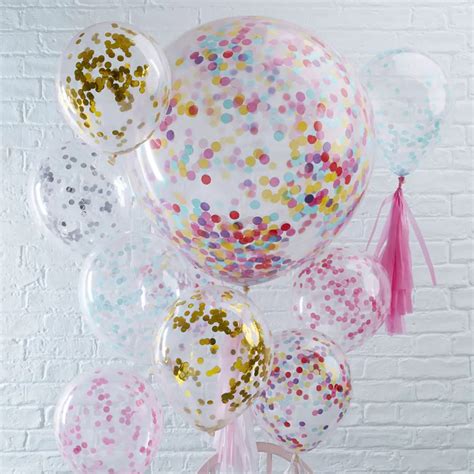 20pcs 12inch 30cm Clear Confetti Balloon Latex Confetti Ballon Wedding